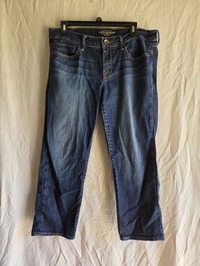 Lucky Brand Jeans Womens Size 12/31 Sweet Crop Vintage Y2K 1990s Dark Wash